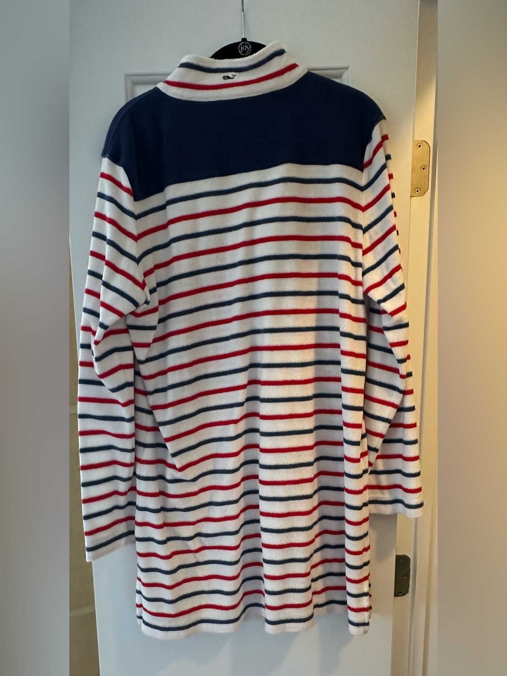 Vineyard Vines Striped Half-Zip terry cloth Fleece Pullover  size XL - Picture 3 of 3